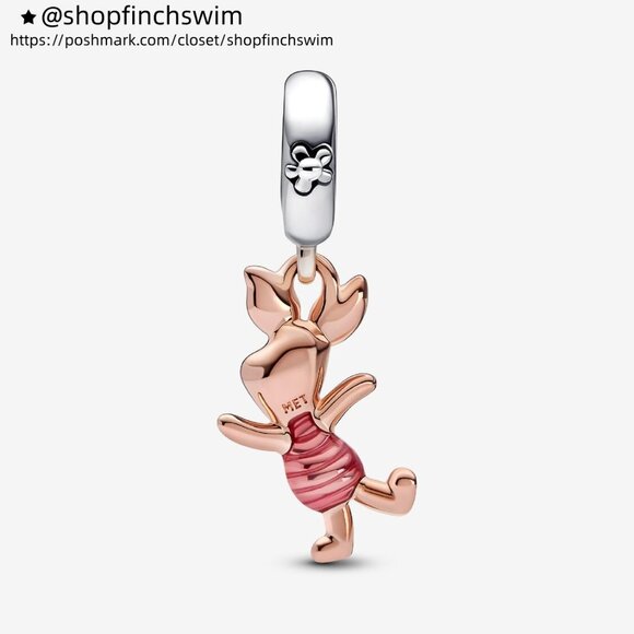 Pandora Disney Winnie the Pooh Piglet Dangle Charm - Picture 2 of 5